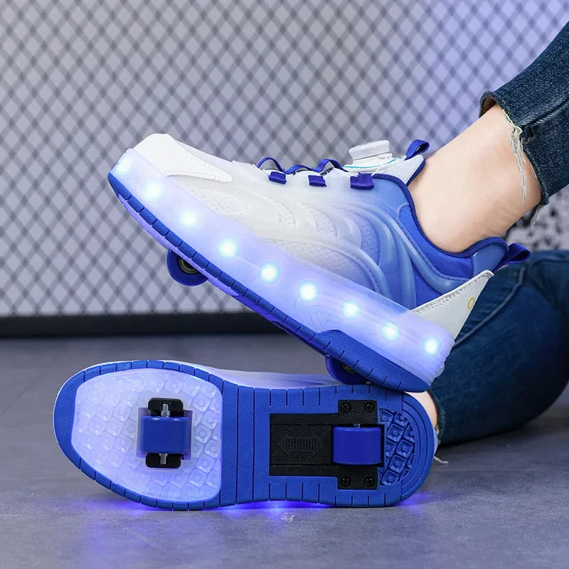Verlichte Rolschaatsen voor Kinderen met USB Oplaadbare LED Wielen Sportschoenen Jongens Meisjes Outdoor | Sulvida