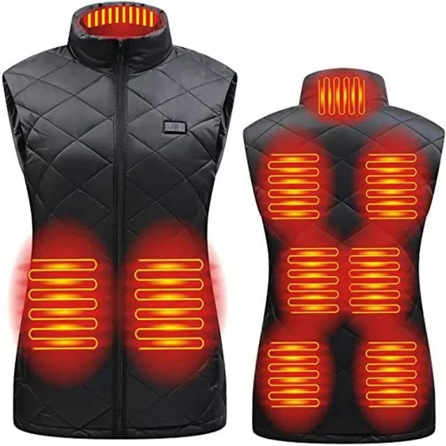 Verwarmde Damesvest met USB Aansluiting – Infraroodverwarming voor Rug, Buik en Taille – Comfortabel Herfst Winter Vest | Sulvida