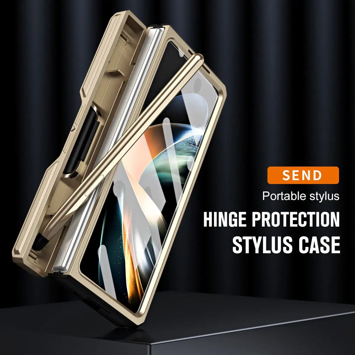 Étui de protection pour téléphone Samsung Galaxy Z Fold 4 et 5 avec support et protecteur d’écran intégral | Sulvida