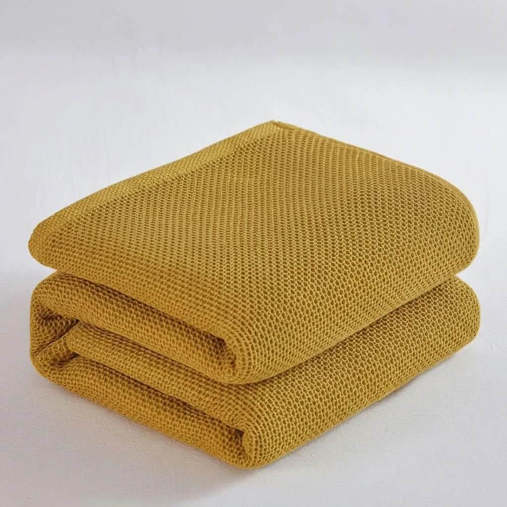 Katoenen Mousseline Plaid met Franjes voor Bank en Bed - Luchtige Deken in Bohemian Stijl voor Woonkamer | Sulvida
