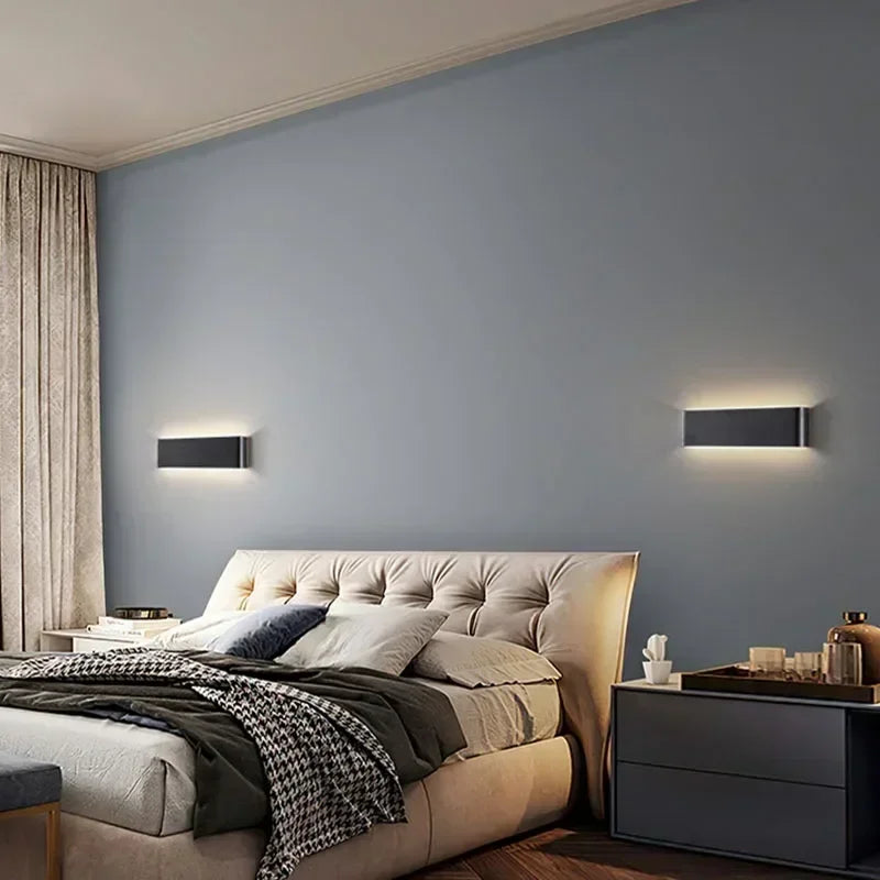LED Wandlamp Moderne Rechthoek 30cm Warm Wit Sfeervol voor Slaapkamer Hal Badkamer Woonkamer Verlichting | Sulvida