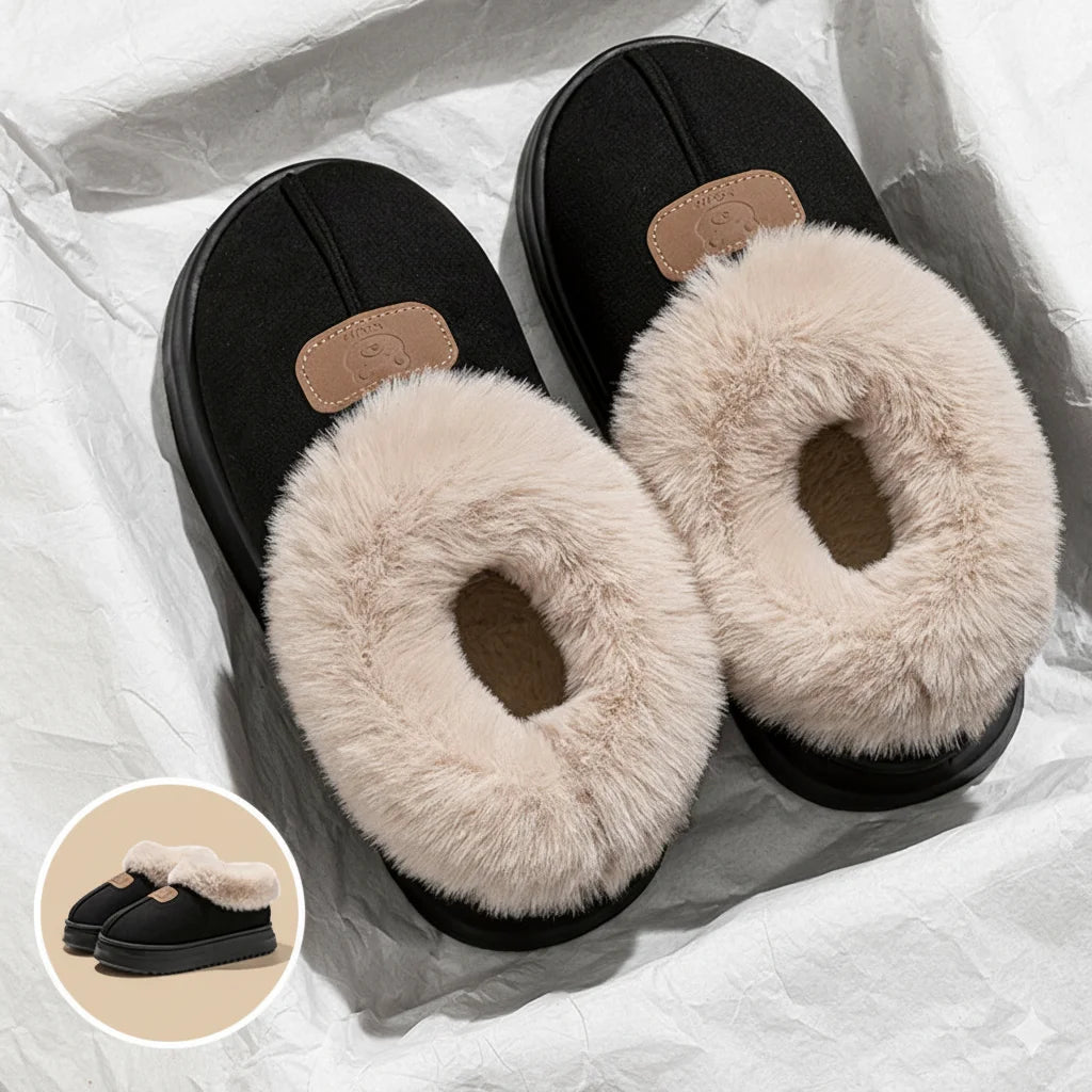 Gevoerde Winterpantoffels Hoog Model Unisex EVA Zool Fleece Binnenpantoffels Huisschoenen Binnen Buiten | Sulvida