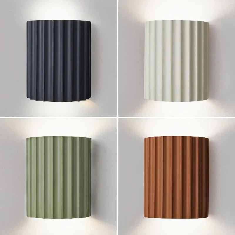 Moderne Wandlamp met Reliëf Hars Wit Groen Bruin Zwart Omhoog Omlaag Verlichting Slaapkamer Gang Woonkamer | Sulvida