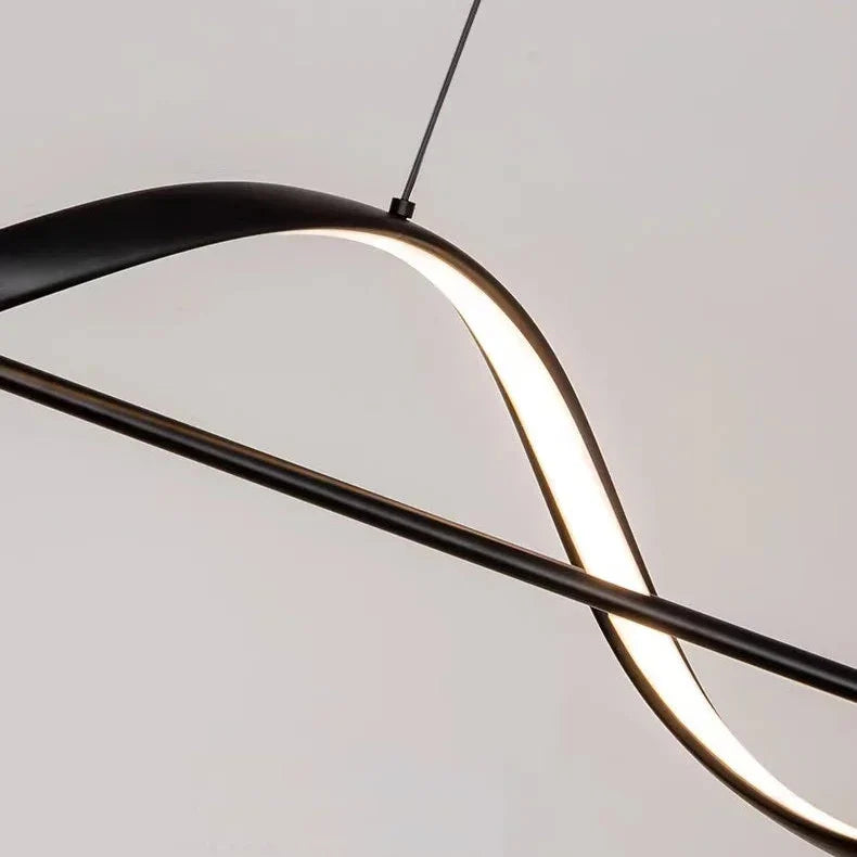 Spiraalvormige LED-hanglamp aluminium afwerking boven woonkamer eetkamer slaapkamer modern design sfeerverlichting | Sulvida