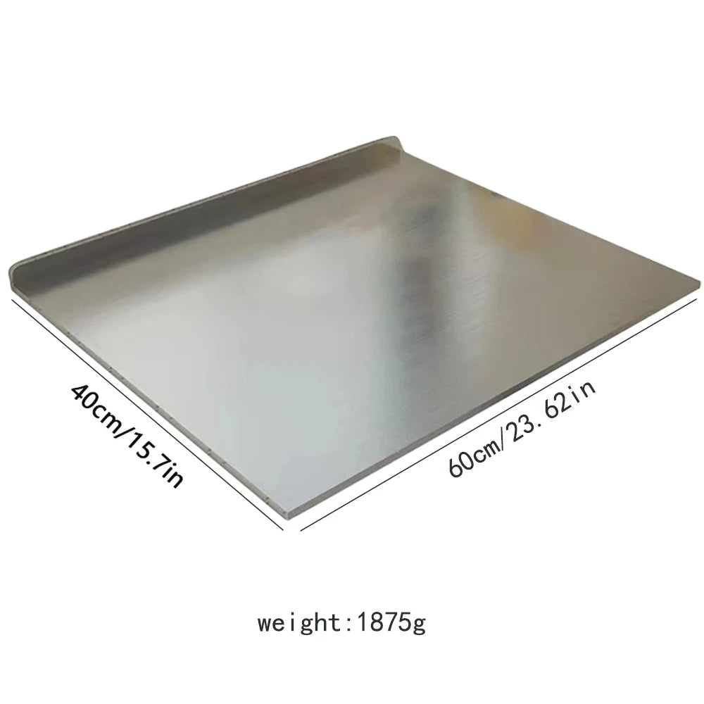 Snijplank RVS 60x40 cm Professioneel Hakbord Dubbelzijdig Keukenplank Groot Rechthoekig Werkblad Roestvrij | Sulvida