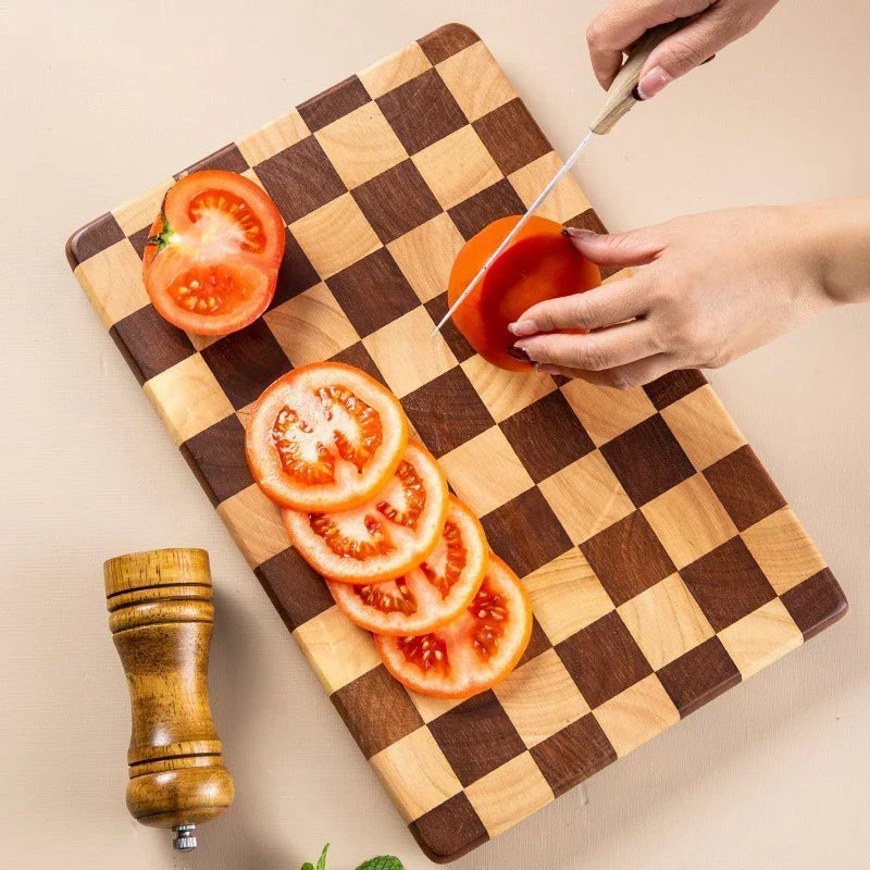 Houten Snijplank Acacia met Antislip Voetjes Broodplank voor Keuken Hakken Serveren Duurzaam Hout 3 Formaten | Sulvida