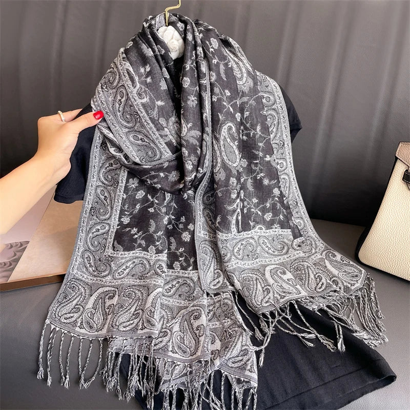 Kasjmier-gevoel Dames Sjaal 70×190 cm Polyester Warme Herfst Winter Omslagdoek Fashion Stola Accessoire | Sulvida