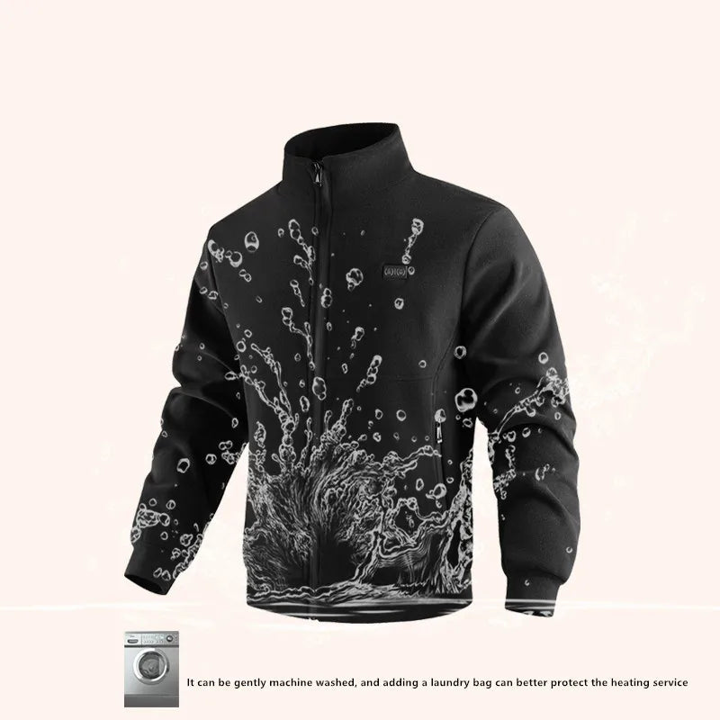 Veste polaire chauffante avec 8 zones de chauffage pour femme et homme, veste d’extérieur chaude en polaire pour l’hiver | Sulvida