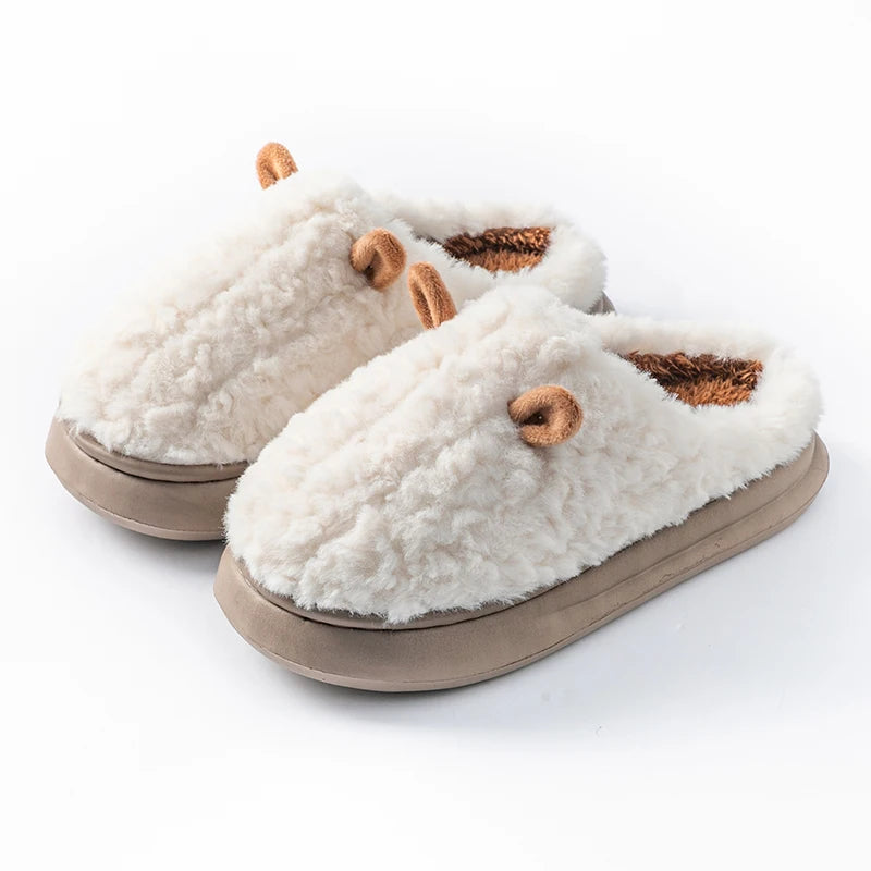 Pluche Huisslippers Gesloten Teen Dames & Heren Cartoon Antislip Zachte Zool Warm Sloffen Winterschoenen | Sulvida