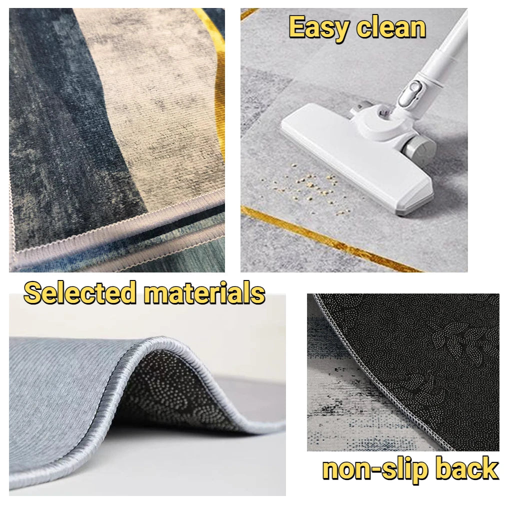 Looploper Antislip Polyester Vloerkleed Hal Entree Gang Tapijt Wasbaar Geometrisch Motief Binnen Modern | Sulvida