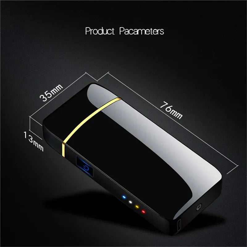 USB Plasma-Aansteker Oplaadbaar Winddicht Dubbele Vlam Elektrisch met Touchsensor voor Kaarsen en Pijp | Sulvida