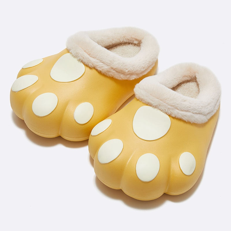 Warme Pantoffels Kattenpoot Motief Zachte Fleece Antislip Huisschoenen Dames Heren Herfst Winter Comfort | Sulvida