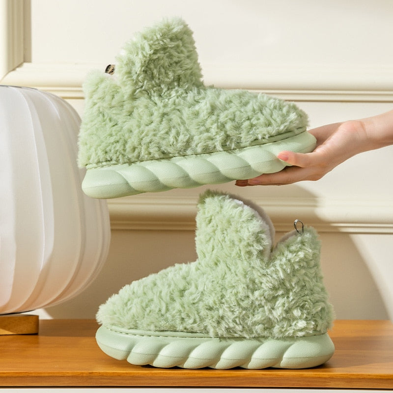Warme Pluchen Dames Huisschoenen Antislip Comfortabel Zacht Gevoerd Pantoffels voor Thuis Winter Indoor | Sulvida