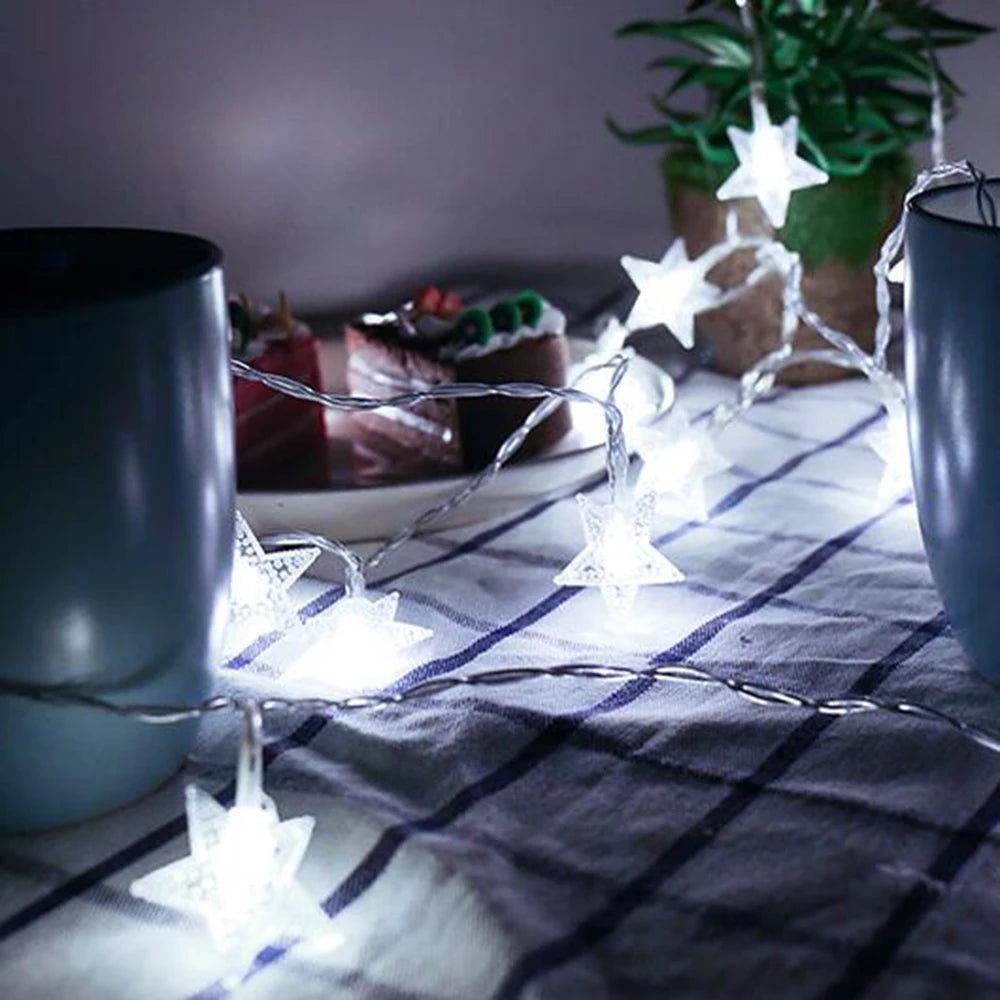 Lichtsnoer Ster LED Decoratieverlichting Binnen Buiten Feestverlichting Tuinverlichting Batterij USB | Sulvida