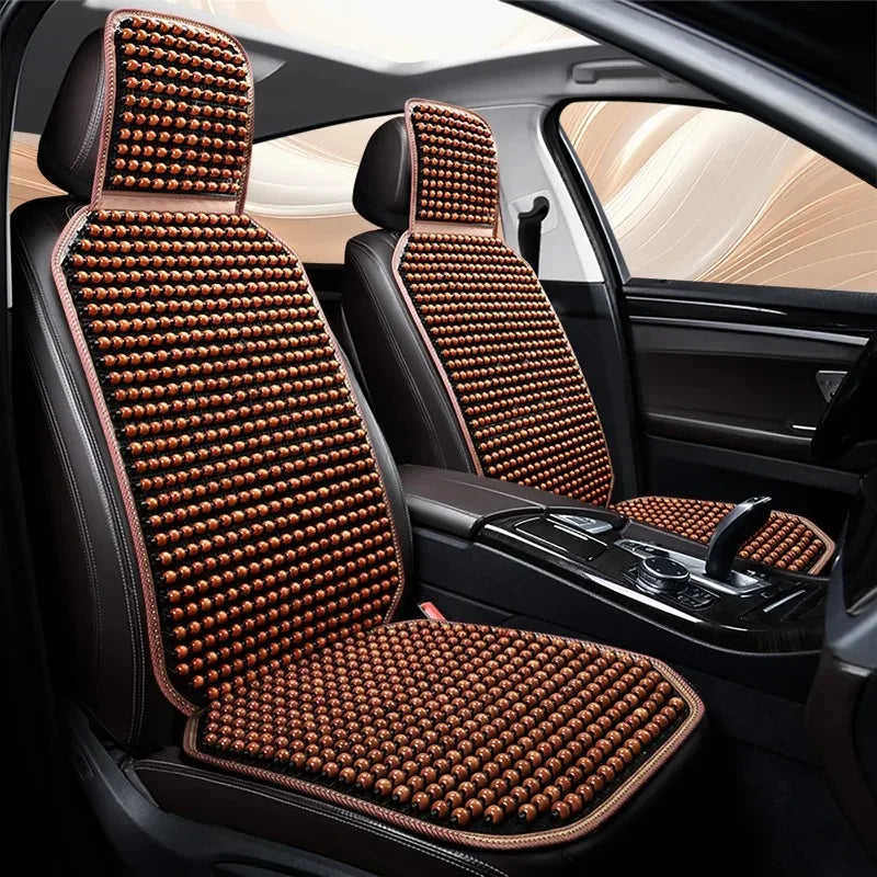 1 stuk klassiek en elegant autostoelkussen van houten kralen – natuurlijk hout, glad en ademend voor comfort het hele jaar door