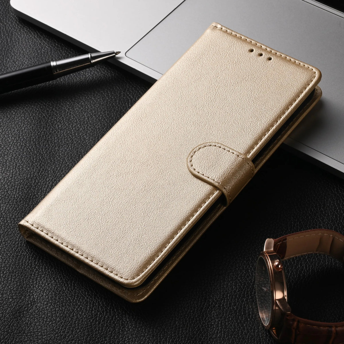Flip Portemonnee Hoesje met Kaarthouder Magnetische Sluiting Handige Polsband Smartphone Bescherming | Sulvida
