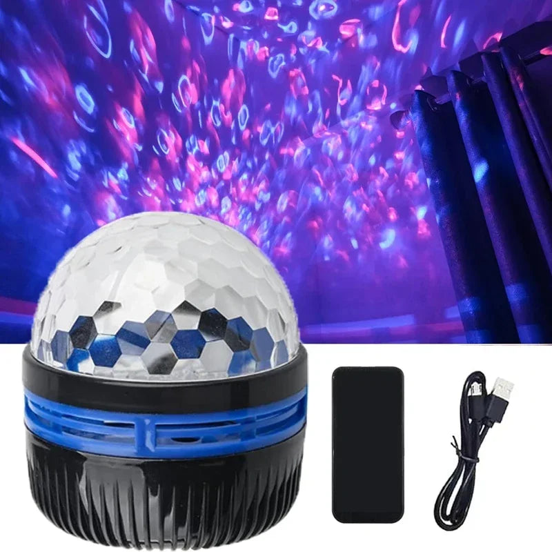 Sterrenhemel Projector met Muziek Synchronisatie & Afstandsbediening RGB Stemmingslicht USB Oplaadbaar 7,8 cm | Sulvida