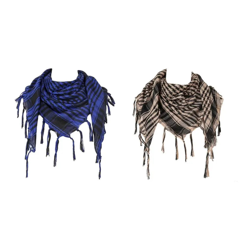 Tactische Shemagh Woestijnsjaal Geruit Katoen 100x100 cm Hoofddoek Hals Mannen Vrouwen Sport Outdoor | Sulvida