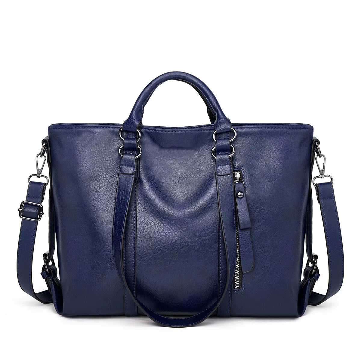 Leren Schoudertas Large Bruin Blauw Zwart Premium Draagtas Dames Dagelijkse Tas Handgemaakt Vintage Design | Sulvida