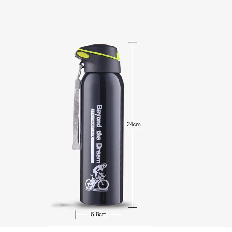 Vakuumgeïsoleerde drinkfles 500 ml fiets thermosfles koud en warm roestvrijstaal dubbelwandig sportfles lekvrij | Sulvida