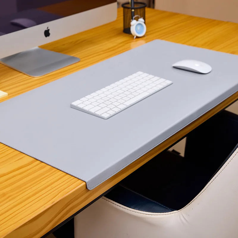 Bureau Onderlegger Leer Antislip met Polssteun Grijs Zwart Bruin Ergonomisch Werkvlak Kantoor Muismat PU | Sulvida