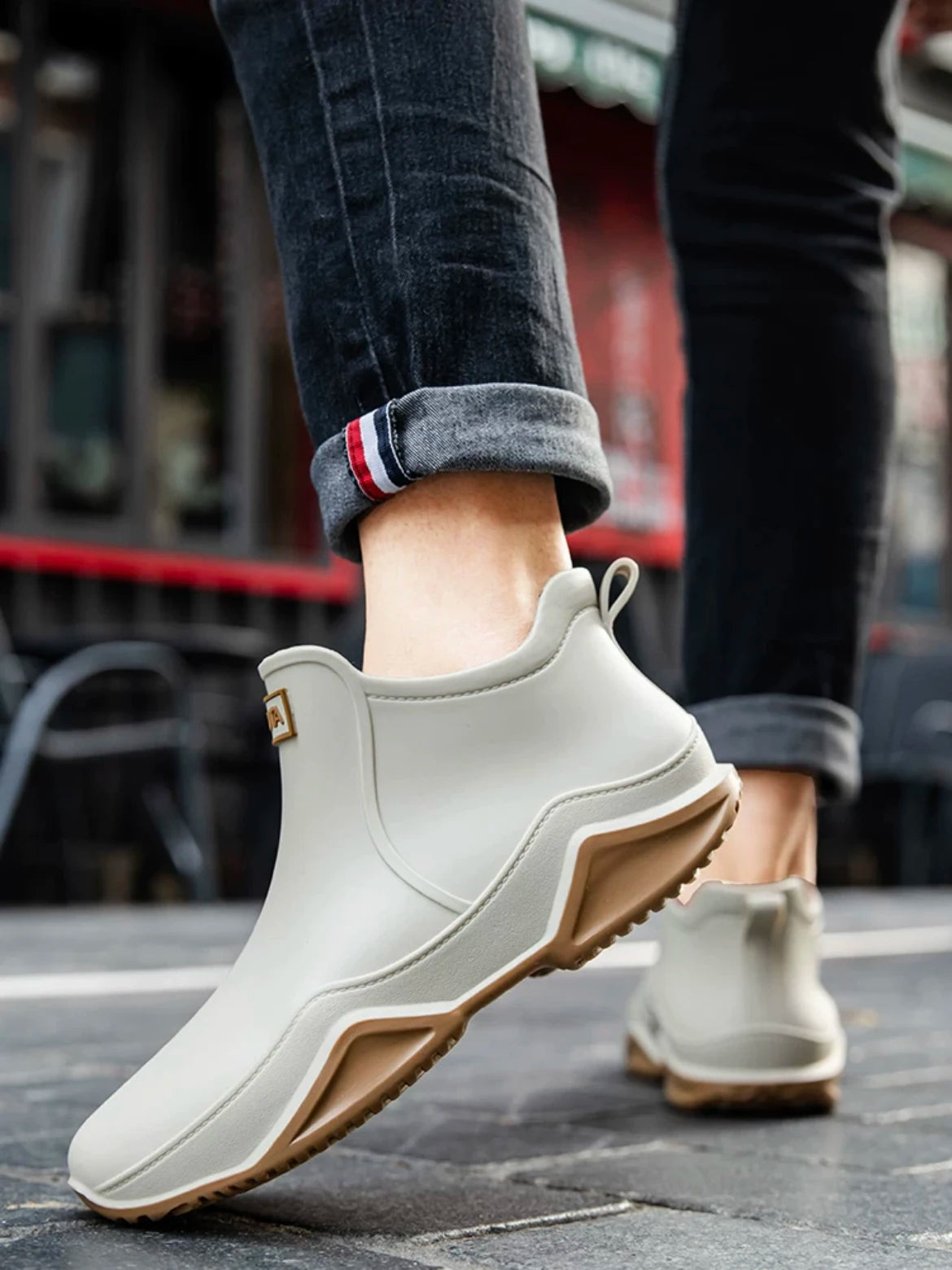 Waterdicht schoenen - Nieuwe Regenschoenen Enkel Dames Waterdichte Schoenen Regenlaarzen Heren Antislip Slijtvast Pluche Mode Keuken Zomer Winter