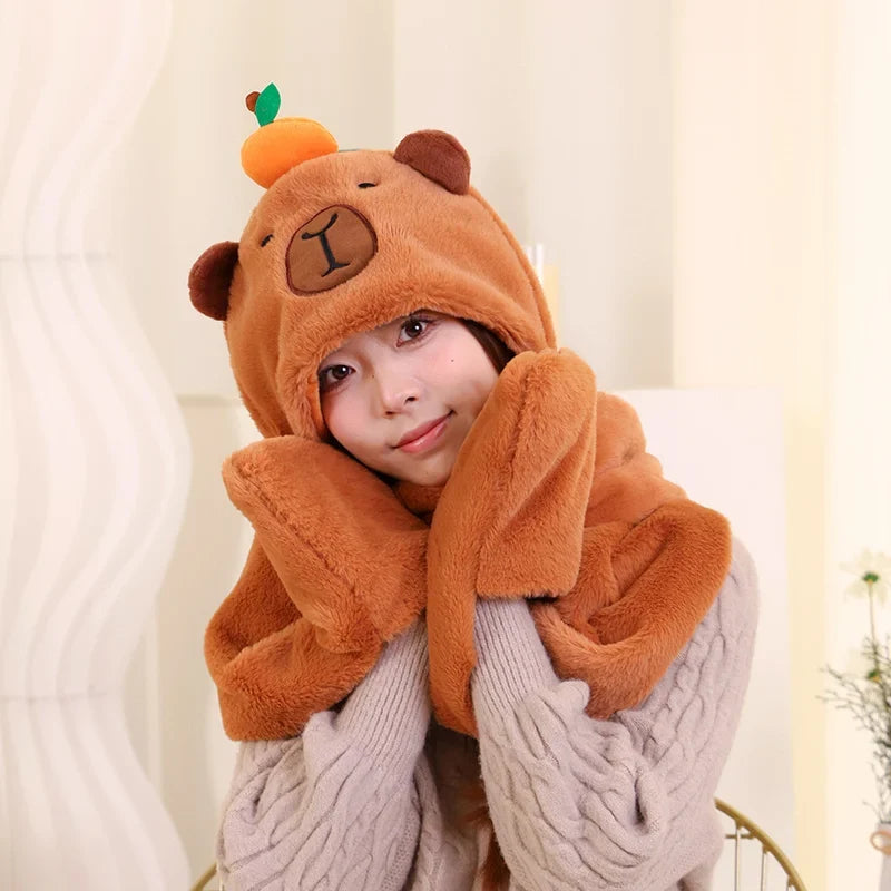 Zachte pluche dieren handschoenen met cartoon-print warm comfortabel voor kinderen winter handjes beschermen | Sulvida