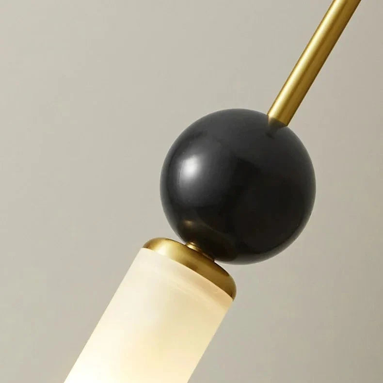 Hanglamp Marmer met Metalen Afwerking voor Eetkamer Slaapkamer Bar Woonkamer Natuursteen Verlichting | Sulvida