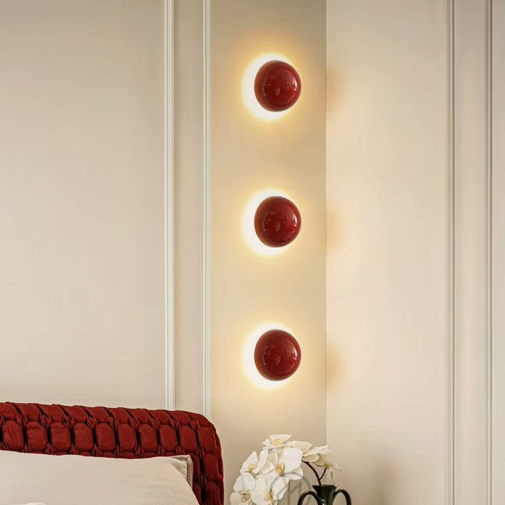 Ronde Metalen Wandlamp LED Bolvorm Sfeerlicht Opwaarts Neerwaarts Gang Slaapkamer Woonkamer Hal Moderne Verlichting | Sulvida