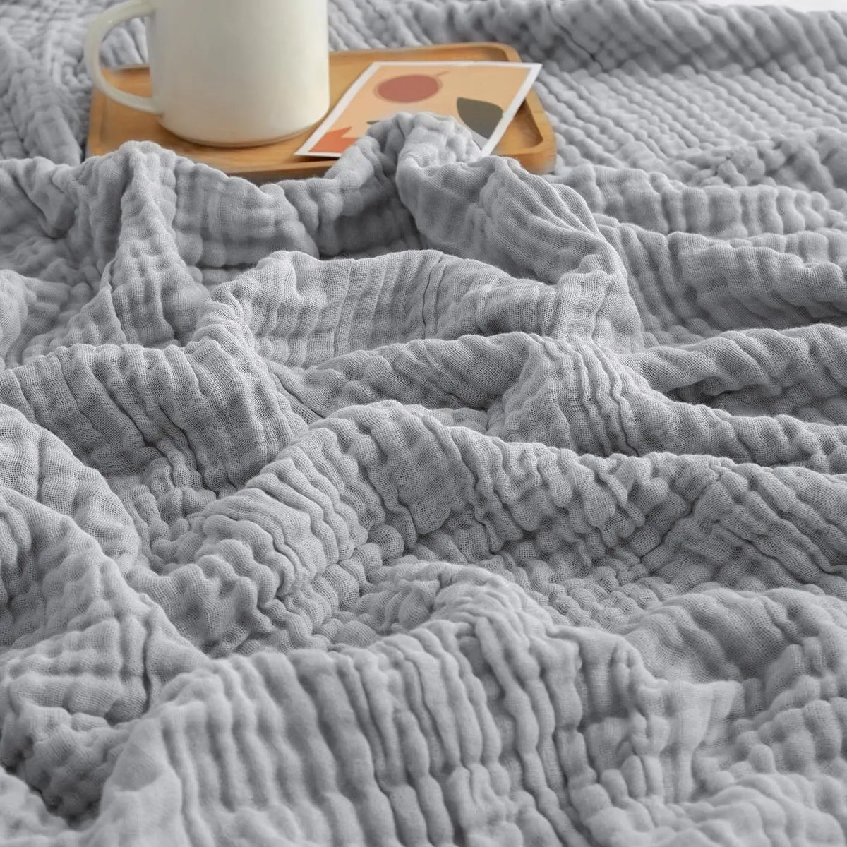 Mousseline Deken 100% Katoen Tweepersoons Gauze Plaid Bank Bed Zacht Ademend Woonkamer Slaapkamer 150x200 | Sulvida