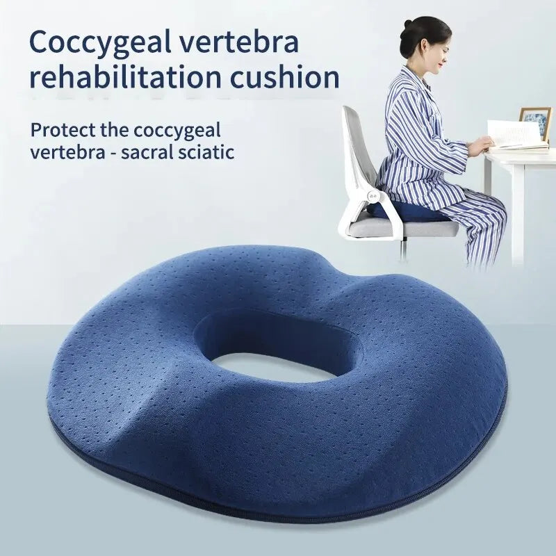 Ergonomisch zitkussen met memory foam voor optimaal zitcomfort en rugondersteuning thuis kantoor auto | Sulvida