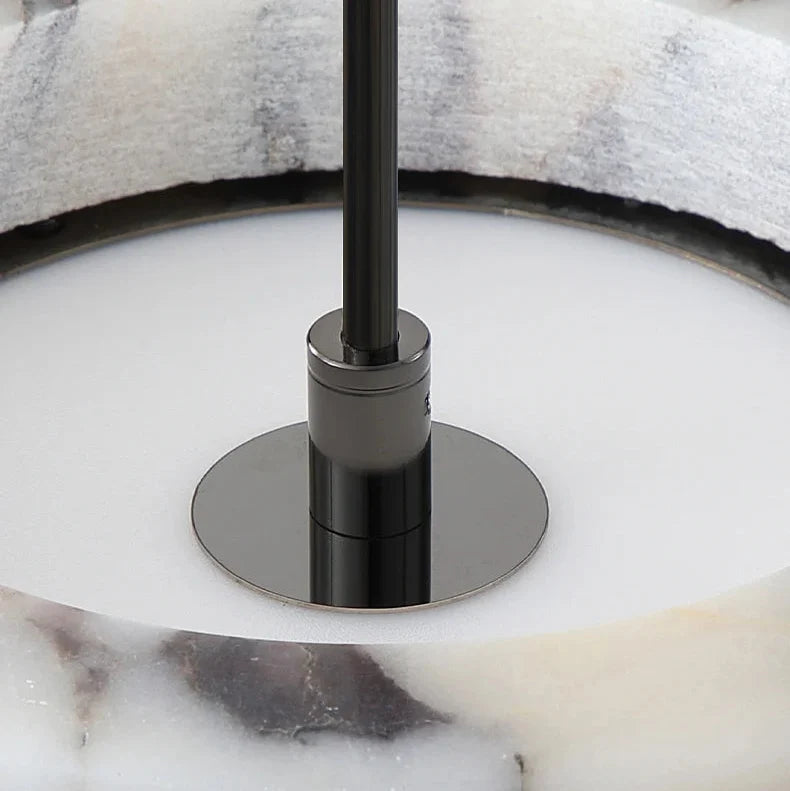 Hanglamp Marmer met IJzeren Fitting – Sfeervol LED Licht voor Slaapkamer Woonkamer Studeerkamer Eetkamer | Sulvida
