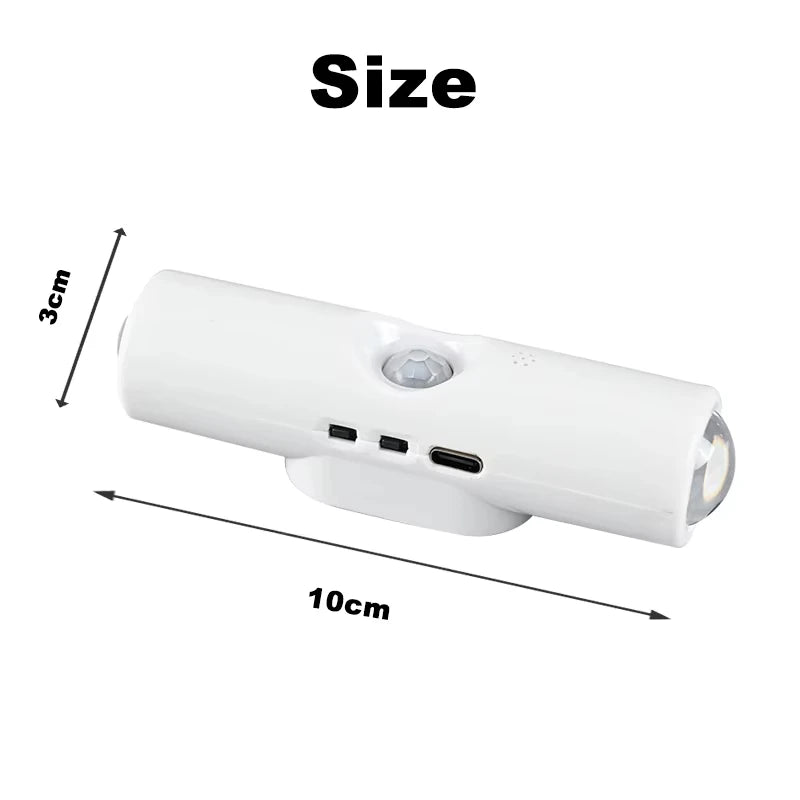 Oplaadbare RGB Wandspot met Bewegingssensor Magnetisch Nachtlampje Sfeerverlichting Slaapkamer Hal Trap | Sulvida
