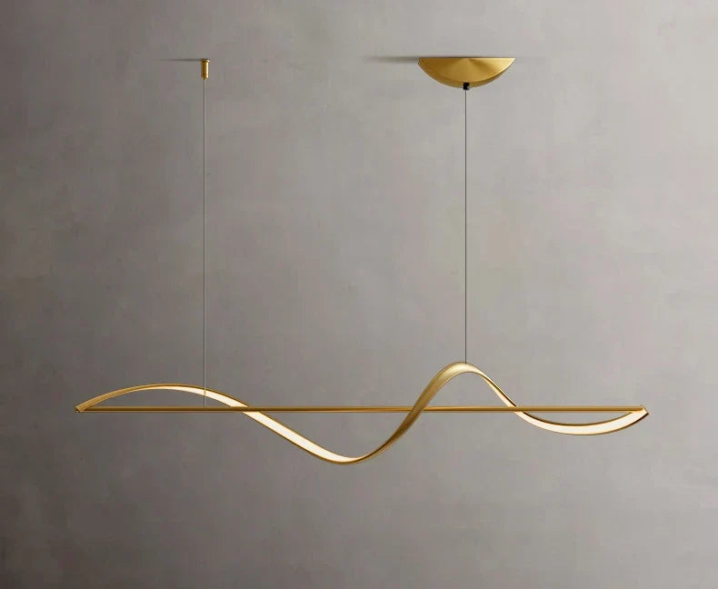 Spiraalvormige LED-hanglamp aluminium afwerking boven woonkamer eetkamer slaapkamer modern design sfeerverlichting | Sulvida