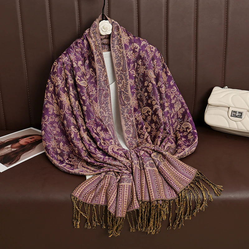 Kasjmier-gevoel Dames Sjaal 70×190 cm Polyester Warme Herfst Winter Omslagdoek Fashion Stola Accessoire | Sulvida