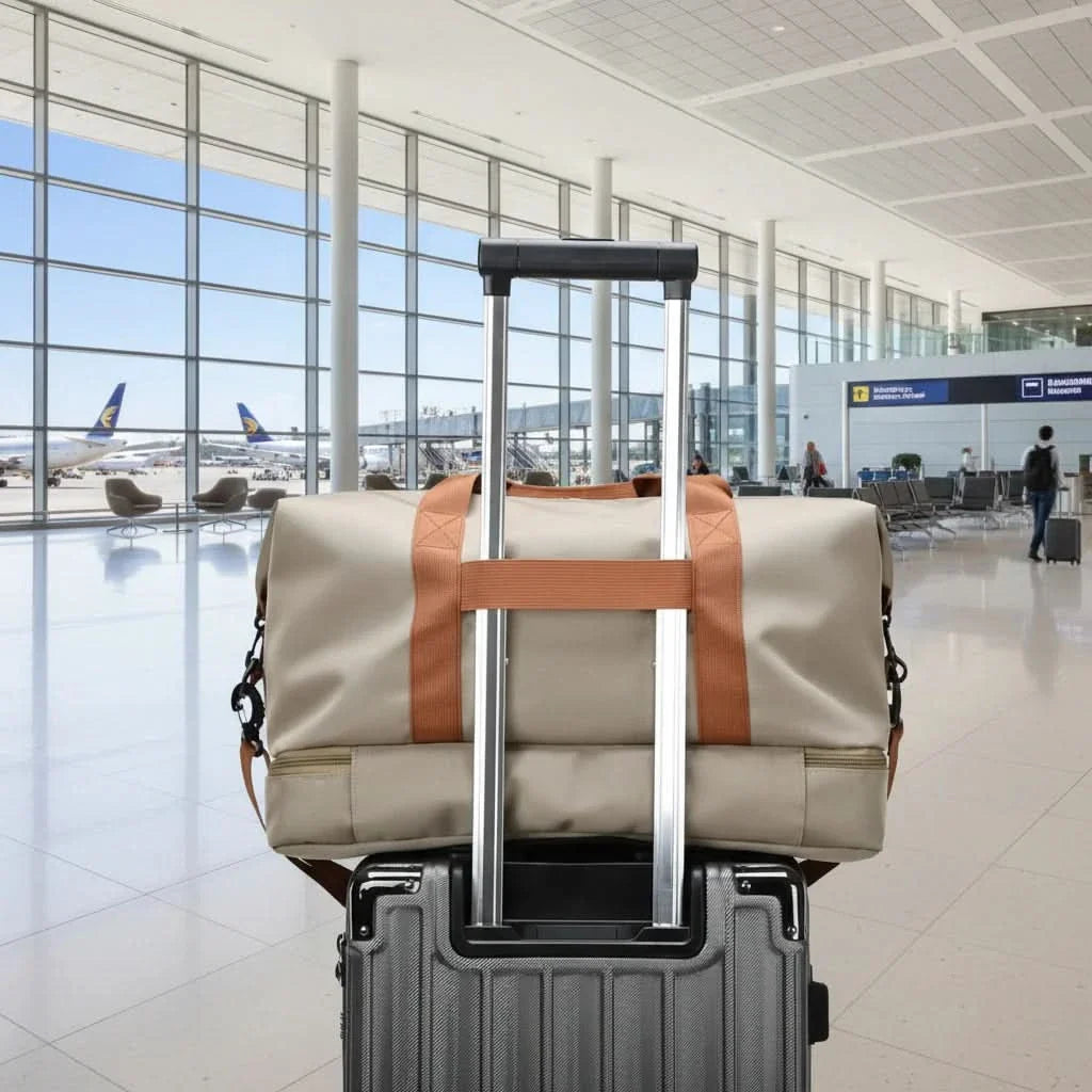 Sac de sport avec compartiment à chaussures – Sac de week-end pratique avec compartiment humide-sec et bandoulière amovible | Sulvida