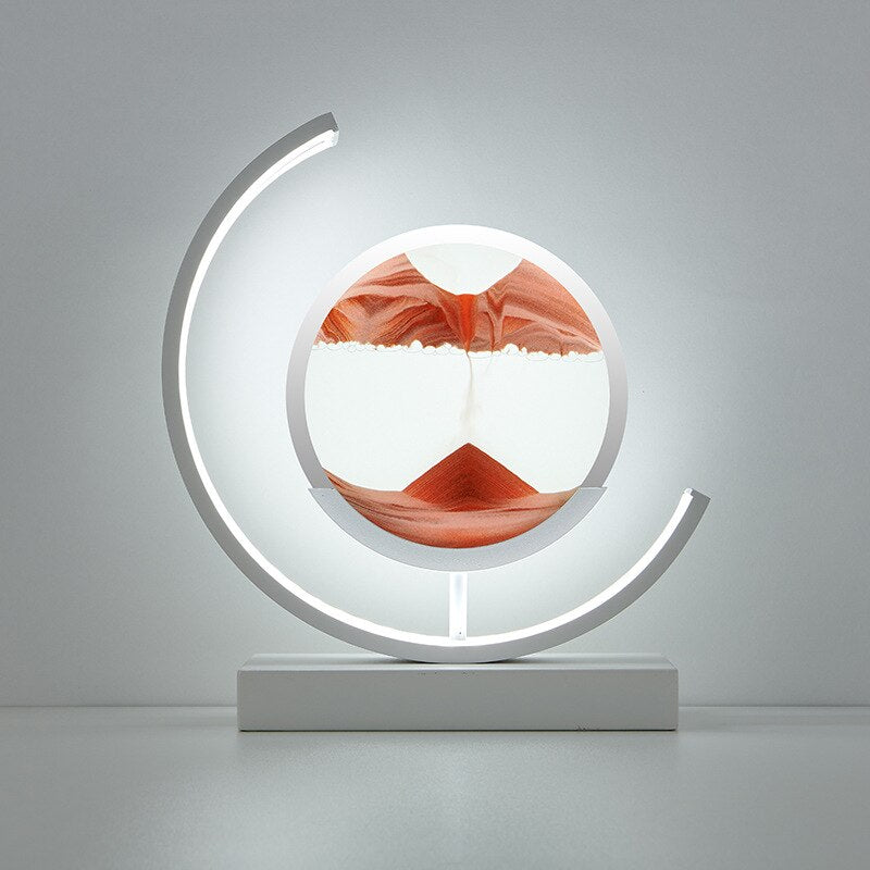 Decoratieve Tafellamp met Bewegend Zand Kleureffect LED Verlichting Sfeerverlichting Woonkamer Slaapkamer | Sulvida