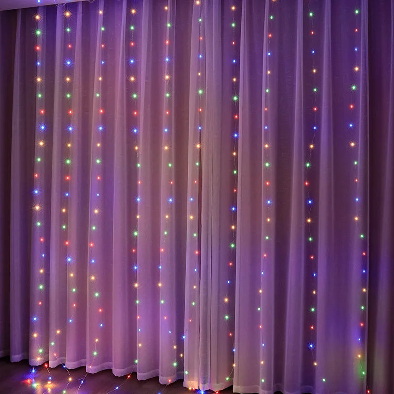 LED Gordijnverlichting met Afstandsbediening USB Zilverkleurig Draad Sfeerlicht Slaapkamer Decoratie | Sulvida