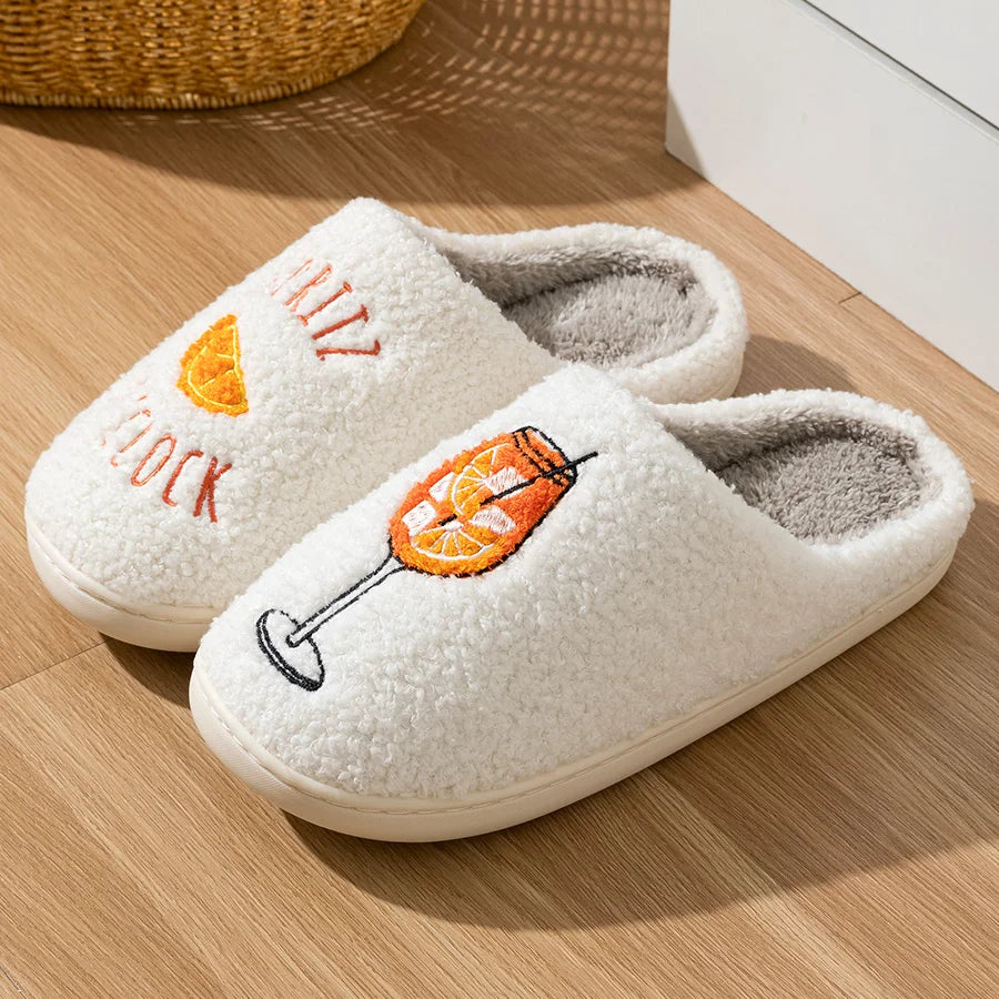 Damespantoffels Pluche Binnensloffen Beige Roze Warm Comfort Indoor Huis Slippers Zacht Antislip Cadeau | Sulvida