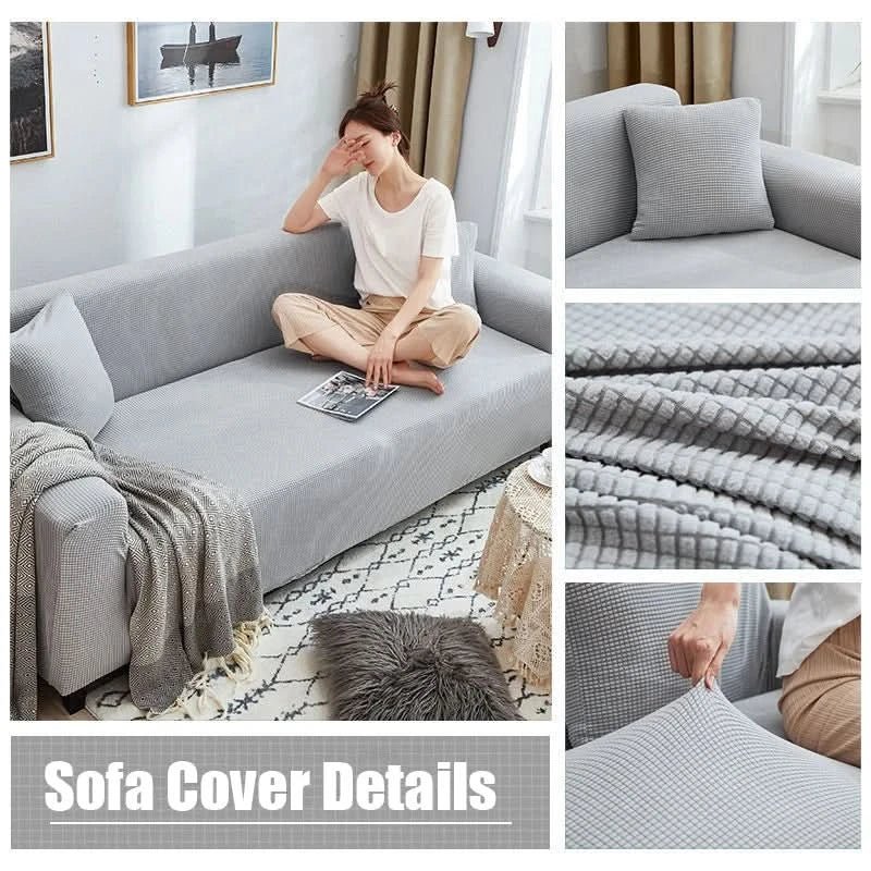 Bankbeschermer Met Antislip Jacquard Weefsel En Elegante Ribbeltextuur Voor Zitmeubels Woonkamer Interieur | Sulvida