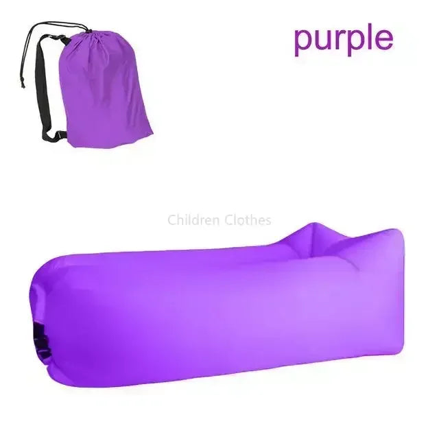 Canapé gonflable pliant d’extérieur à gonflage rapide, transat gonflable pour camping, pique-nique, jardin, plage et détente | Sulvida