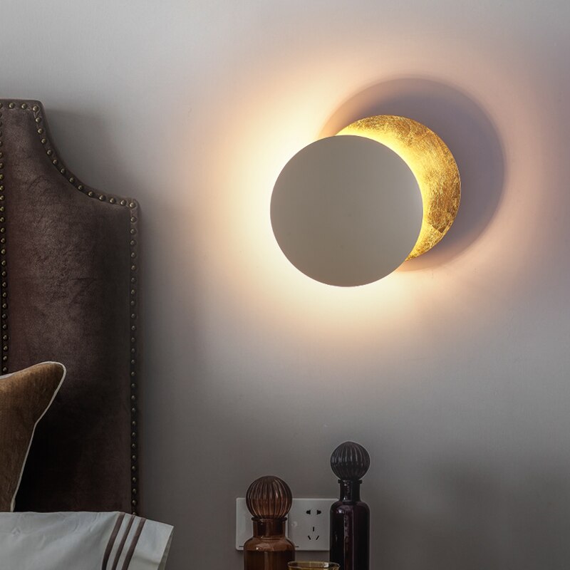 LED-wandlamp met schaduweffect wit modern design interieur woonkamer slaapkamer gang decoratief sfeerlicht | Sulvida