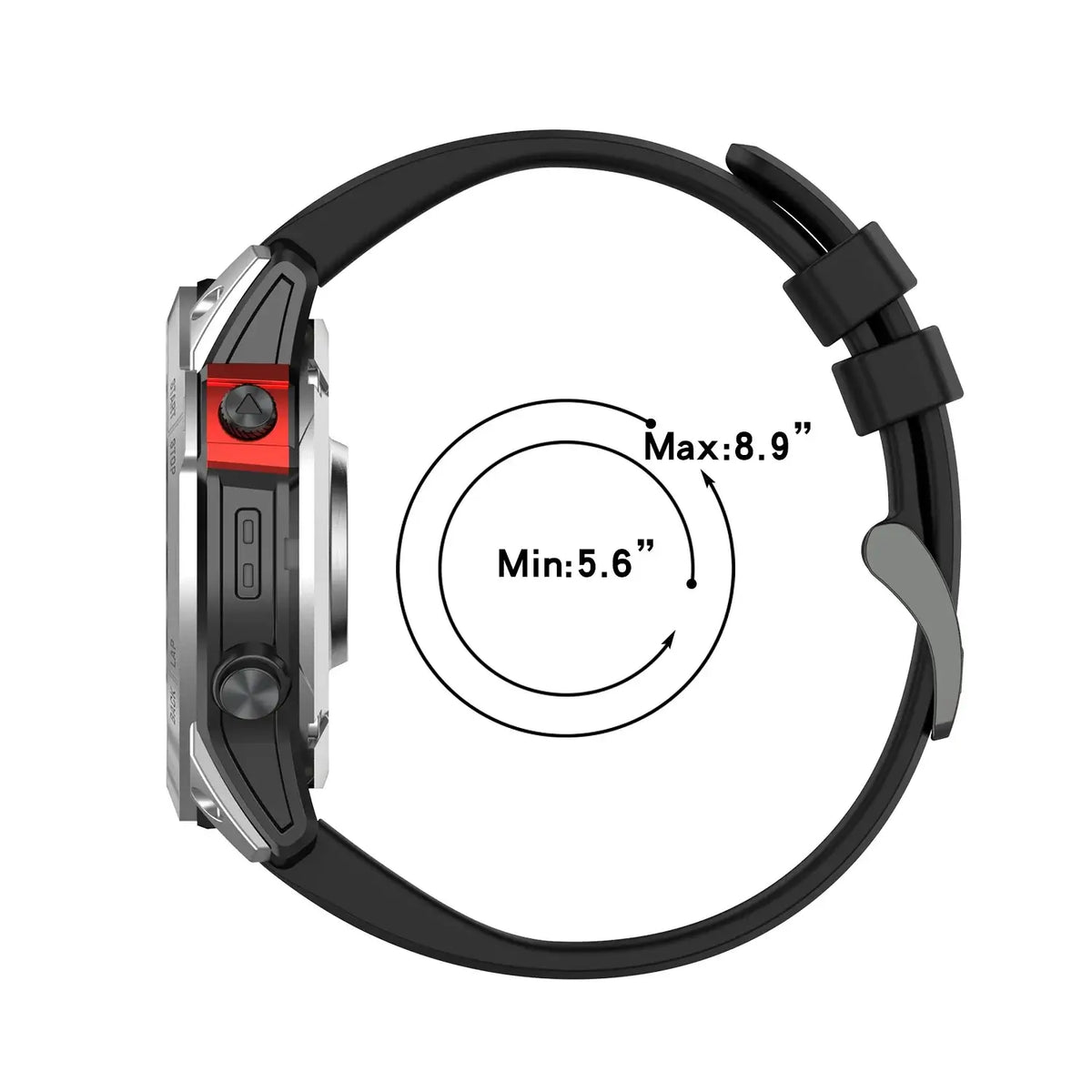 Bracelet universel en silicone pour smartwatch avec fermeture rapide - Bracelet de montre de sport durable et confortable | Sulvida
