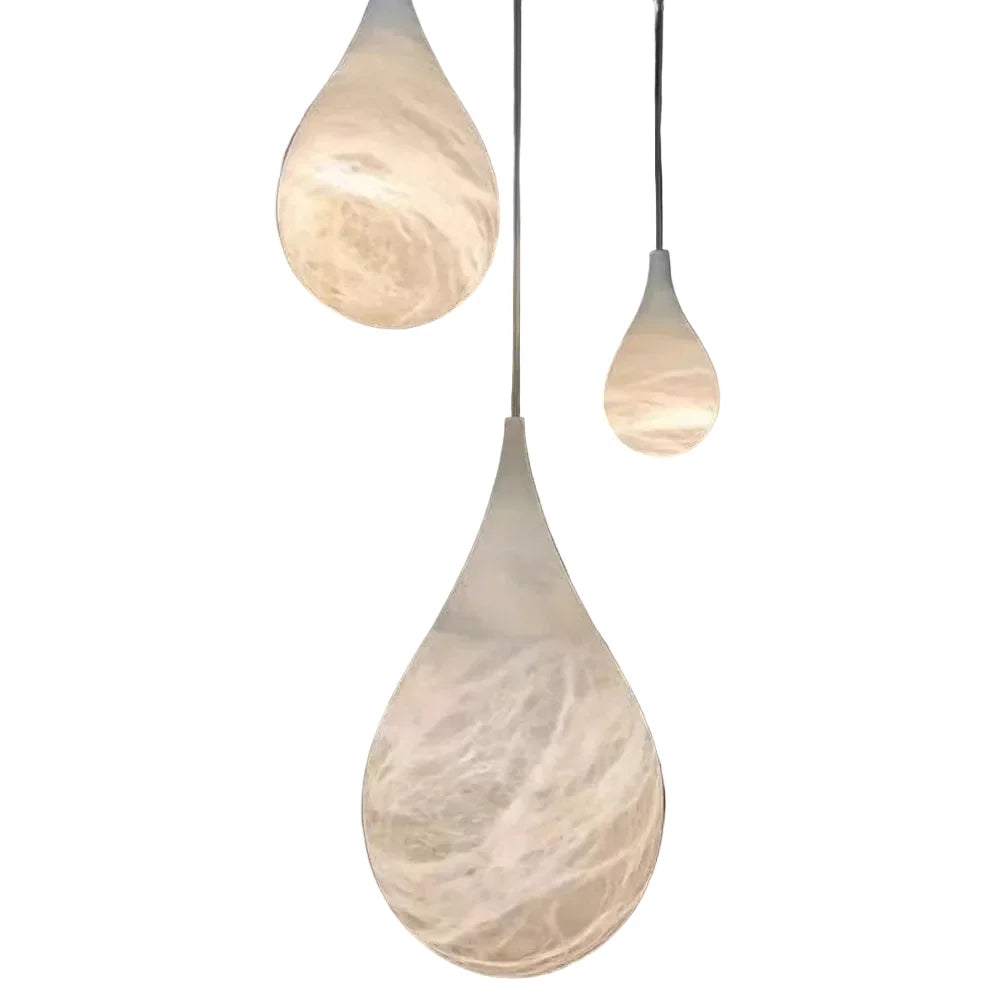 Hanglamp Druppelvorm Natuursteen Dimbaar Eettafel Keukeneiland Slaapkamer Modern Tijdloos Elegante Verlichting | Sulvida