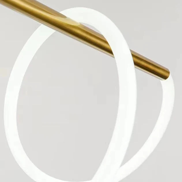 Lineaire Hanglamp LED IJzer Siliconen Zwart Goud Dimbaar Eetkamer Woonkamer Slaapkamer Modern Design | Sulvida