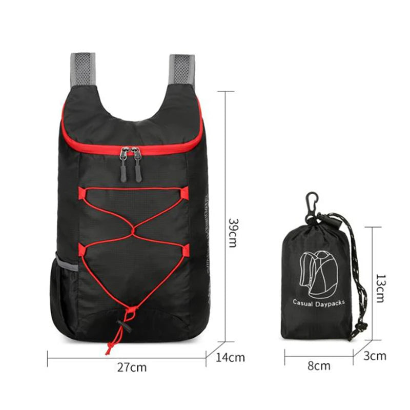 Opvouwbare Wandelrugzak 20L Waterafstotend Polyester Lichtgewicht Outdoor Reistas Kamperen Hiking Dagtas | Sulvida