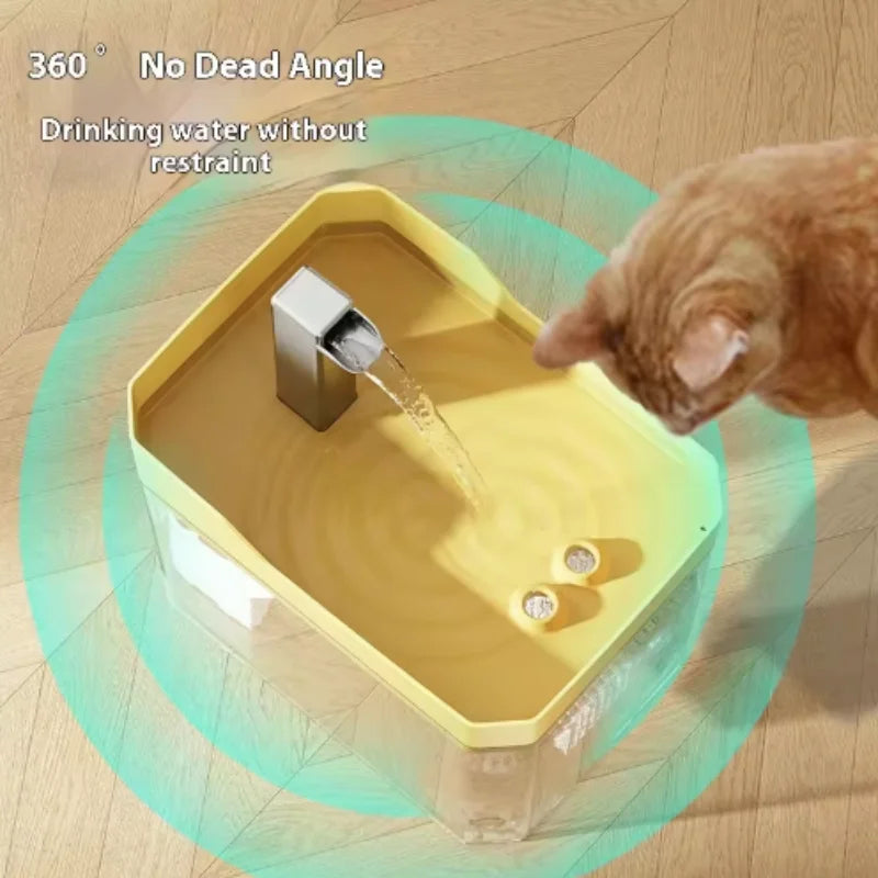 Drinkfontein voor Katten met Circulatiepomp en Filter - Transparant Design - Stil Veilig Watervoorziening | Sulvida