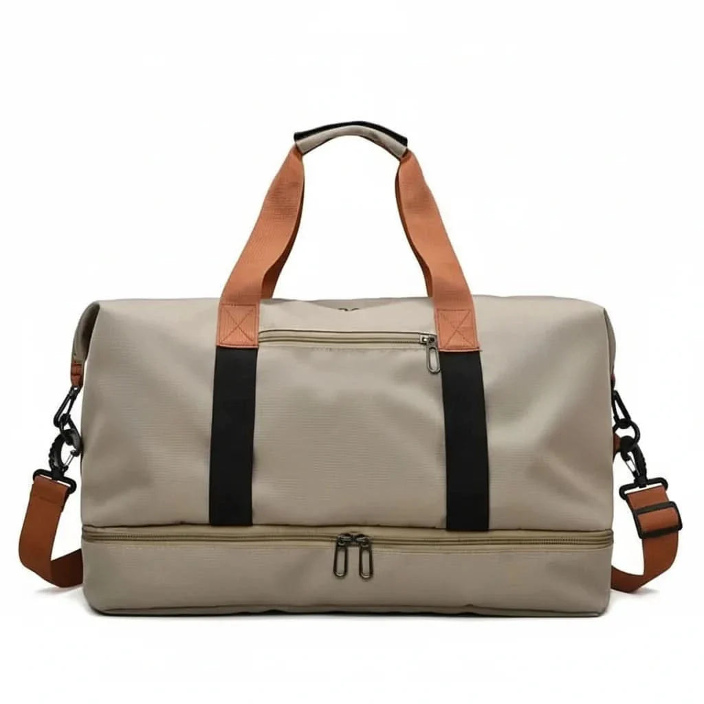Sac de sport avec compartiment à chaussures – Sac de week-end pratique avec compartiment humide-sec et bandoulière amovible | Sulvida