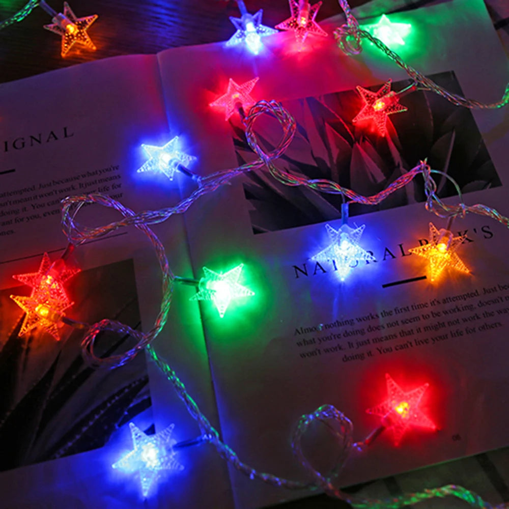 Lichtsnoer Ster LED Decoratieverlichting Binnen Buiten Feestverlichting Tuinverlichting Batterij USB | Sulvida