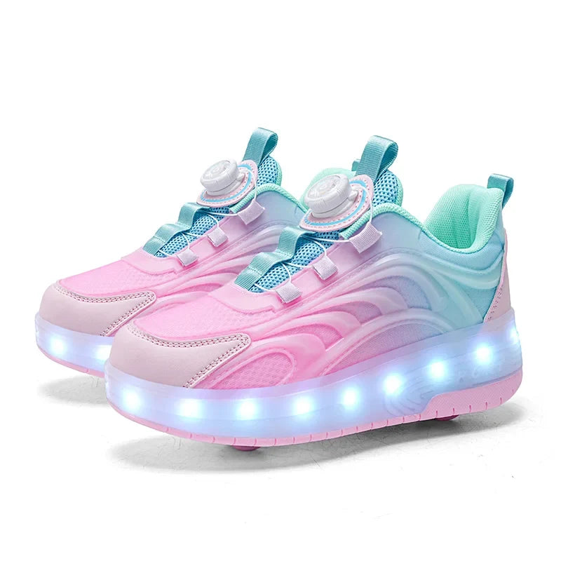 Verlichte Rolschaatsen voor Kinderen met USB Oplaadbare LED Wielen Sportschoenen Jongens Meisjes Outdoor | Sulvida
